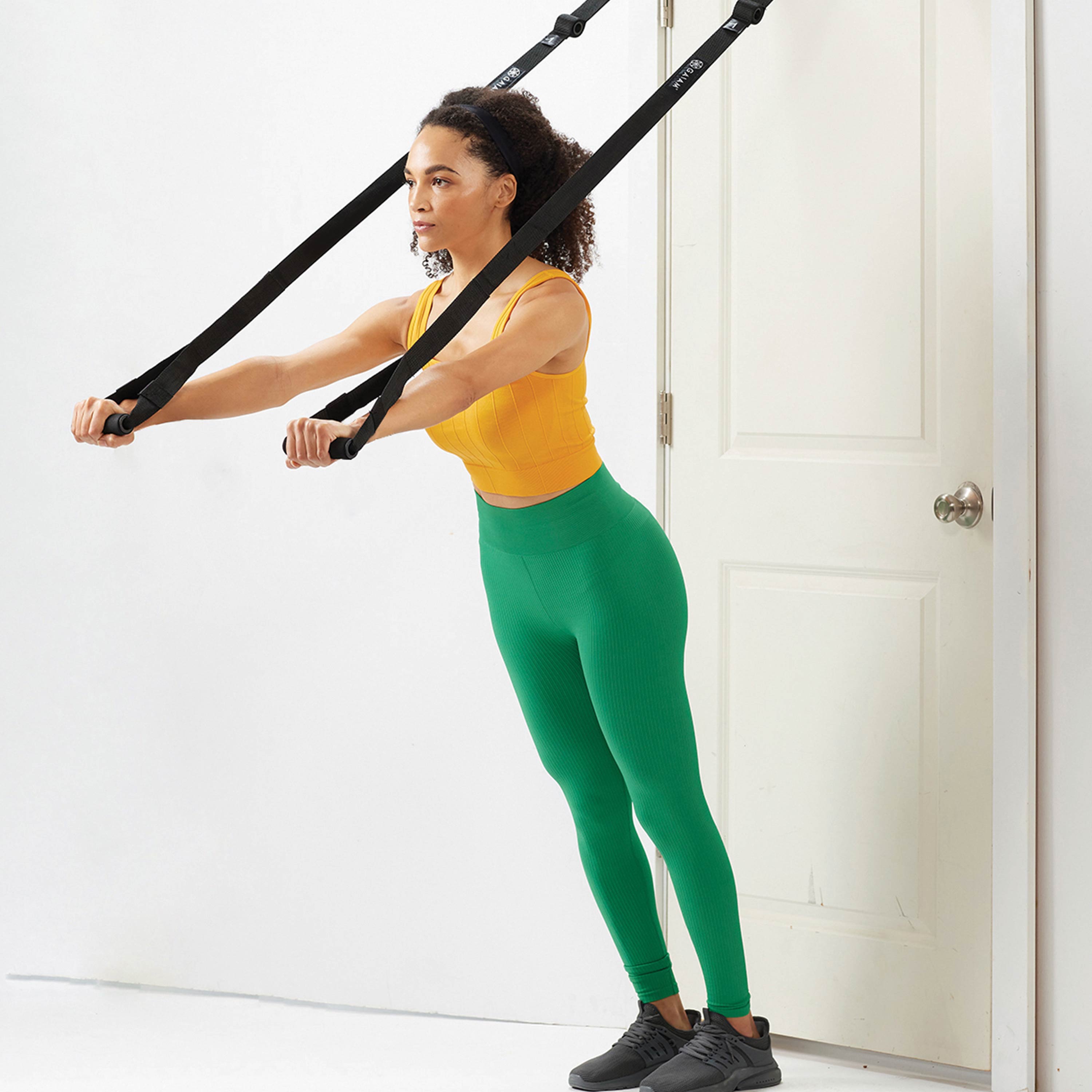 Person using the Bodyweight Trainer - standing, leaning forward