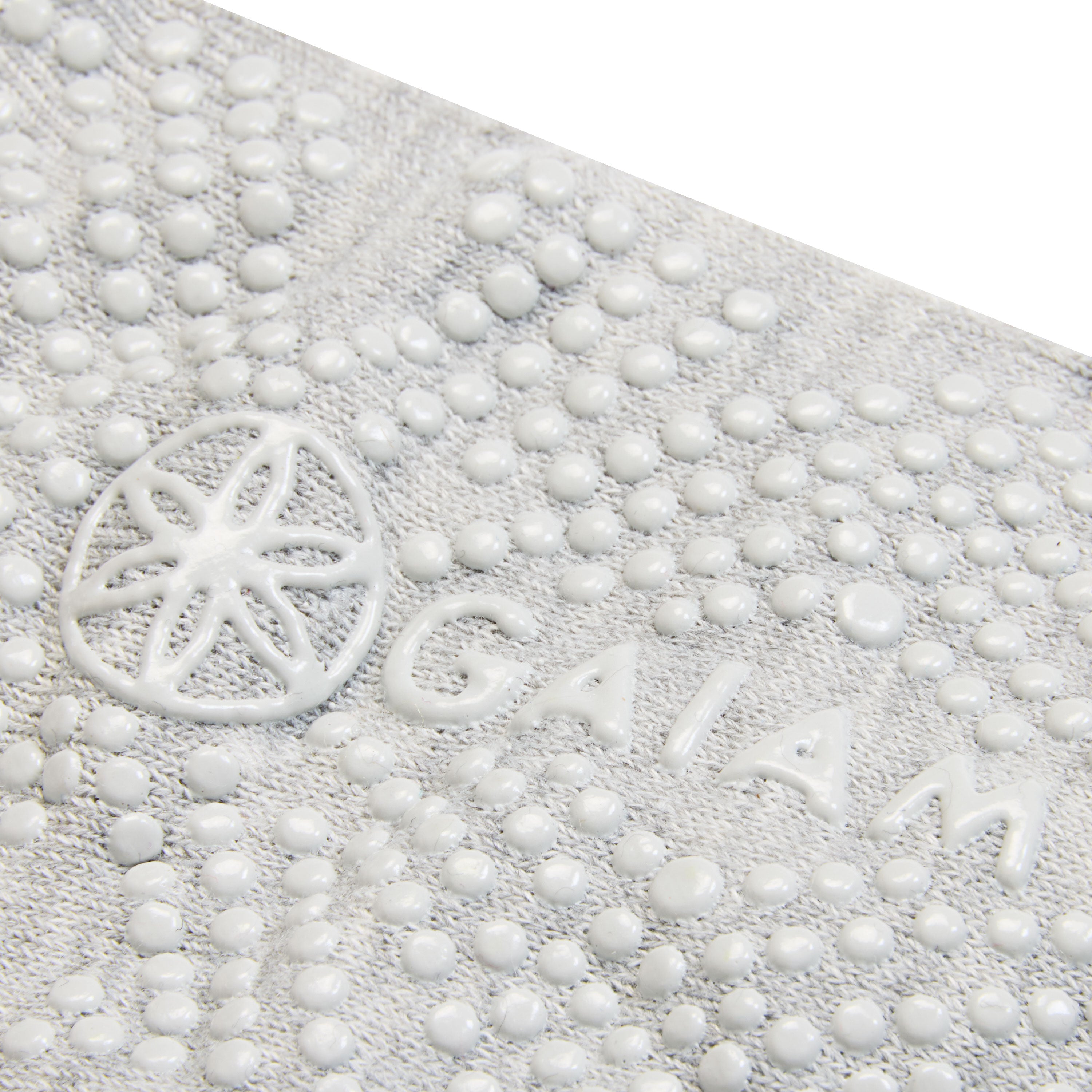 Gaiam Grippy Yoga Socks Grey grippy texture closeup