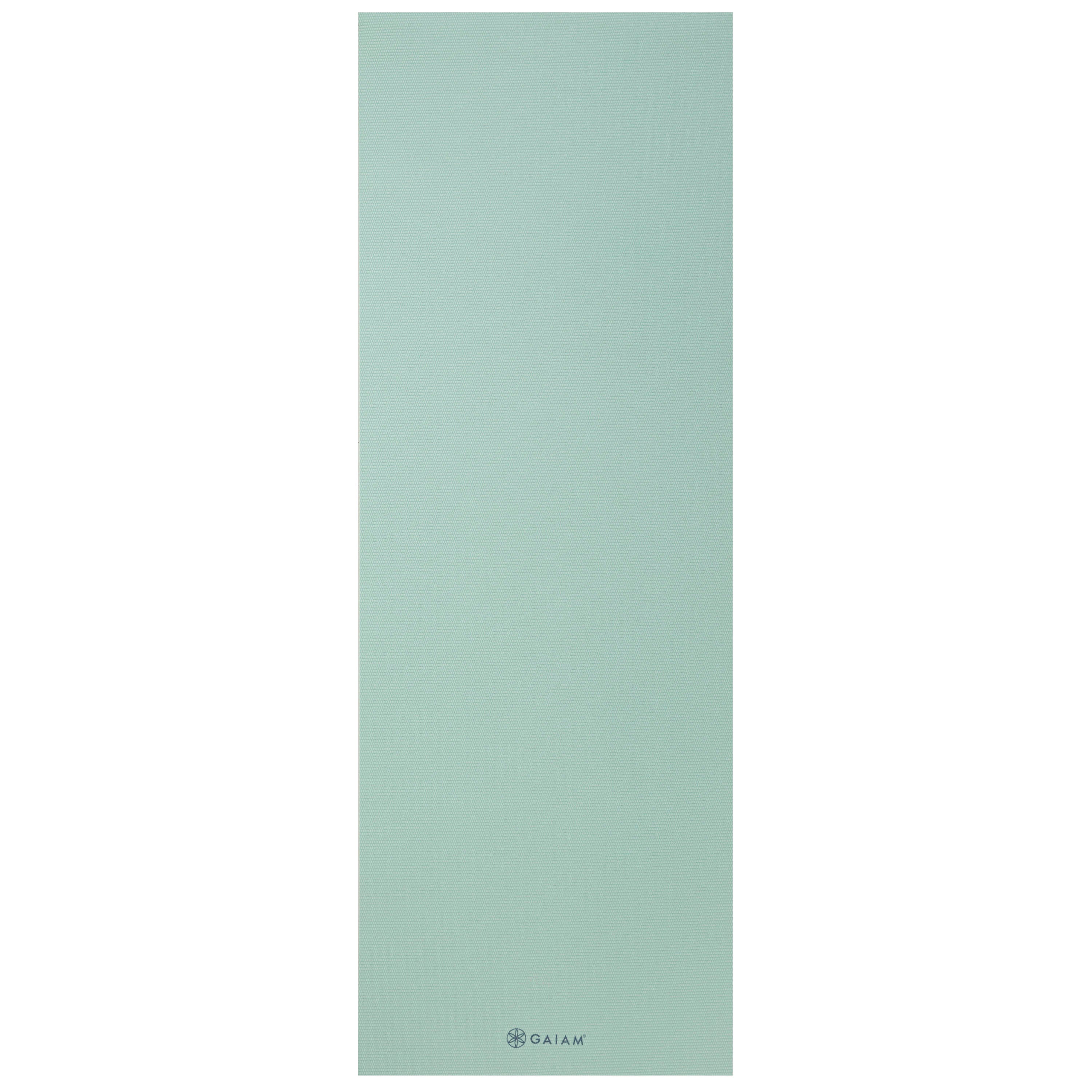Gaiam Classic Solid Color Yoga Mats (5mm) Morning Dew color unrolled
